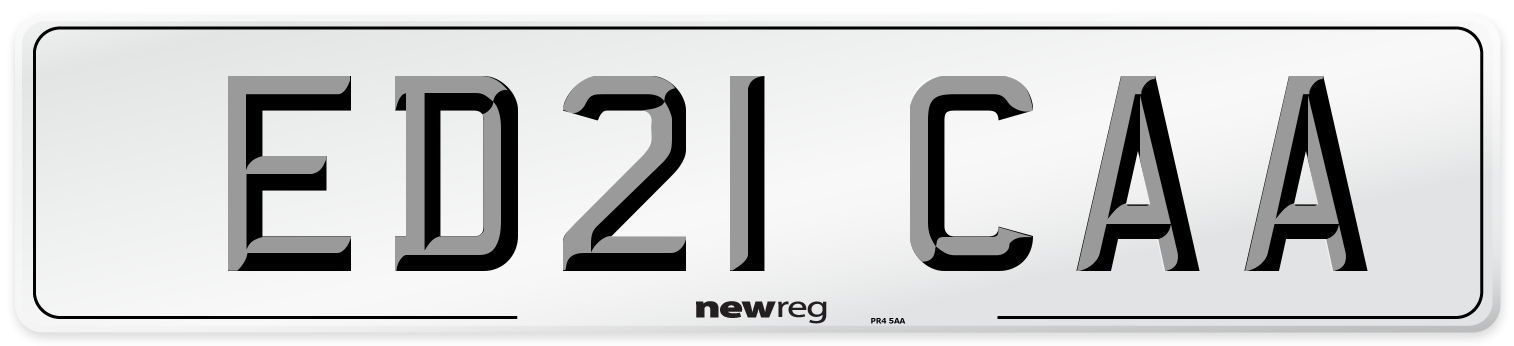 ED21 CAA Number Plate from New Reg